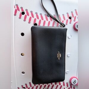 Coach Black Pebbled Leather Wallet